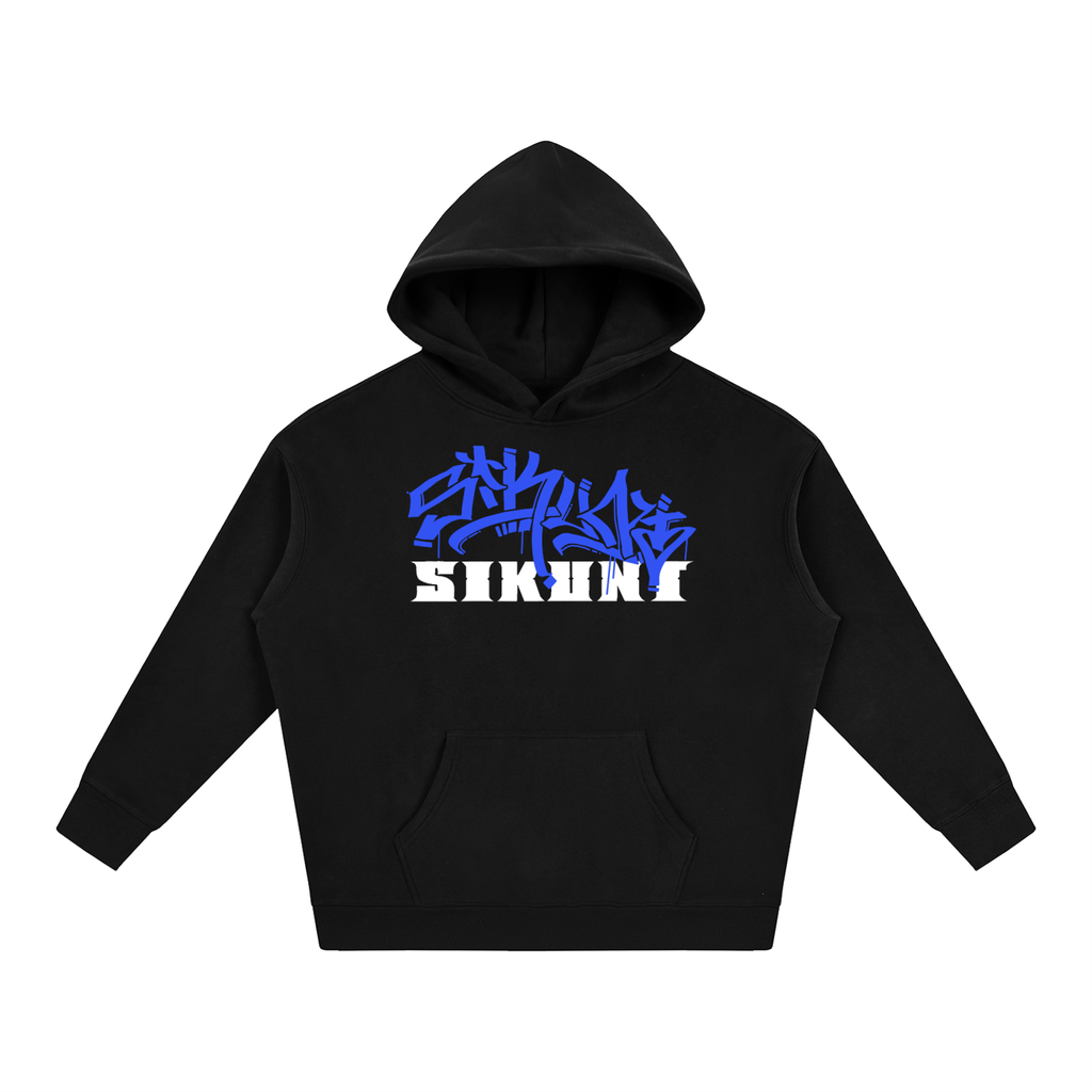 sikunt blue handstyle hoodie